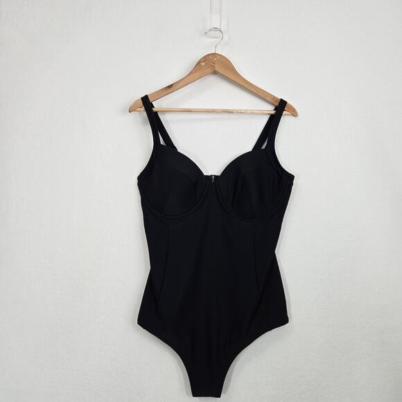 Old Navy One Piece Swimsuit Sz 1X Plus Black Underwire Cups NEW - Picture 10 of 11